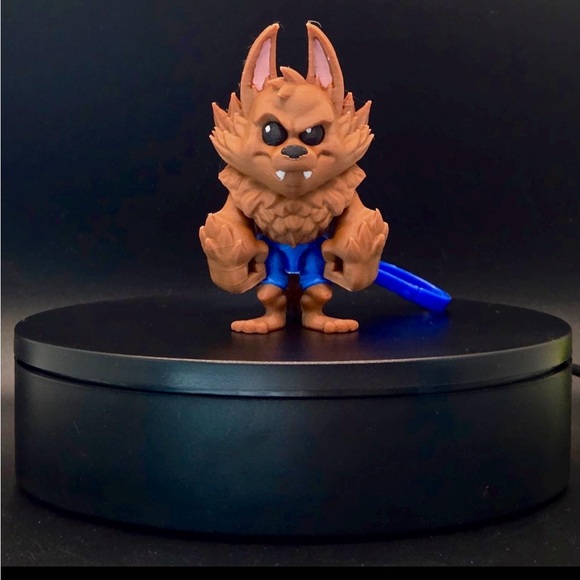 3D Printed Articulated Werewolf Keychain Backpack Bag Charm - Picture 1 of 2